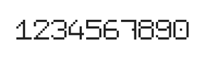 7×9数字点阵字体 ddN79AB0941