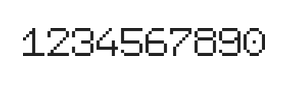 7×9数字点阵字体 ddN79AB0952