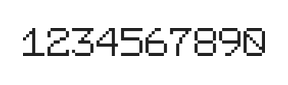 7×9数字点阵字体 ddN79AB0954