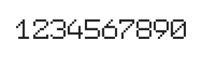 7×9数字点阵字体 ddN79AB0955