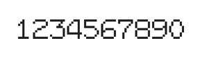 7×9数字点阵字体 ddN79AB0957