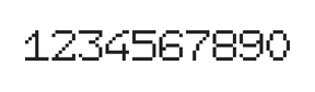 7×9数字点阵字体 ddN79AB0968