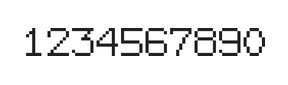 7×9数字点阵字体 ddN79AB0975