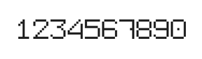 7×9数字点阵字体 ddN79AB0984