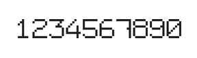 7×9数字点阵字体 ddN79AB0991