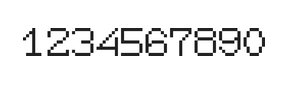 7×9数字点阵字体 ddN79AB0992