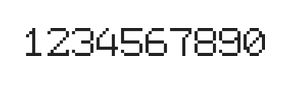 7×9数字点阵字体 ddN79AB1012