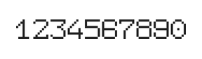 7×9数字点阵字体 ddN79AB1019