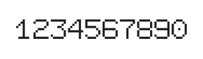 7×9数字点阵字体 ddN79AB1022