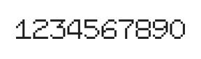 7×9数字点阵字体 ddN79AB1023