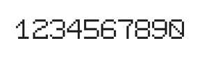 7×9数字点阵字体 ddN79AB1033