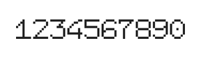 7×9数字点阵字体 ddN79AB1038
