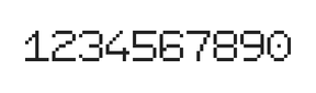 7×9数字点阵字体 ddN79AB1039