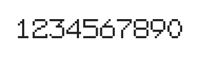 7×9数字点阵字体 ddN79AB1040
