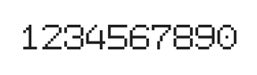 7×9数字点阵字体 ddN79AB1048