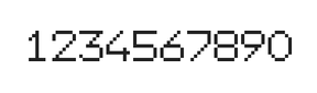 7×9数字点阵字体 ddN79AB1058