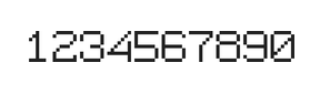 7×9数字点阵字体 ddN79AB1067