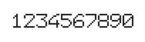 7×9数字点阵字体 ddN79AB1085
