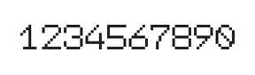 7×9数字点阵字体 ddN79AB1093