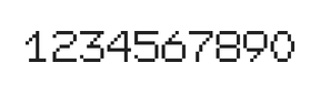 7×9数字点阵字体 ddN79AB1095