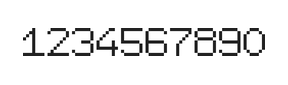 7×9数字点阵字体 ddN79AB1096