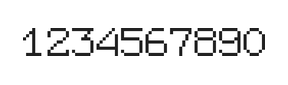 7×9数字点阵字体 ddN79AB1103