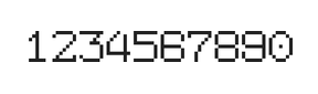 7×9数字点阵字体 ddN79AB1129
