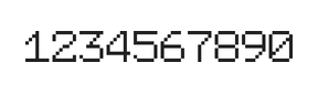 7×9数字点阵字体 ddN79AB1133