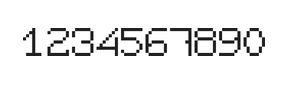 7×9数字点阵字体 ddN79AB1134