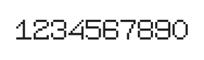 7×9数字点阵字体 ddN79AB1175