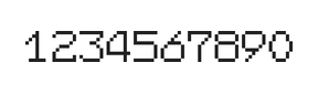 7×9数字点阵字体 ddN79AB1188