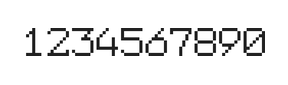 7×9数字点阵字体 ddN79AB1191