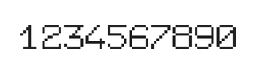 7×9数字点阵字体 ddN79AB1196
