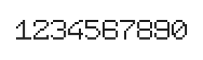 7×9数字点阵字体 ddN79AB1218