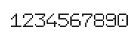 7×9数字点阵字体 ddN79AB1237