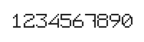 7×9数字点阵字体 ddN79AB1238