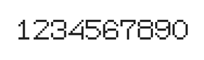 7×9数字点阵字体 ddN79AB1243