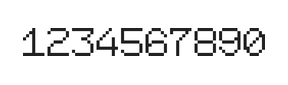 7×9数字点阵字体 ddN79AB1248