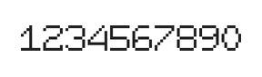 7×9数字点阵字体 ddN79AB1250