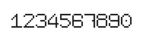 7×9数字点阵字体 ddN79AB1253