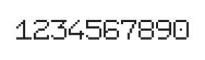 7×9数字点阵字体 ddN79AB1258