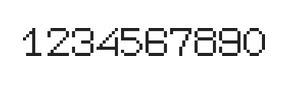 7×9数字点阵字体 ddN79AB1261