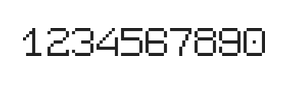 7×9数字点阵字体 ddN79AB1267