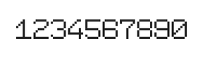 7×9数字点阵字体 ddN79AB1282