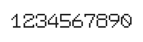 7×9数字点阵字体 ddN79AB1283