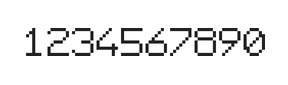 7×9数字点阵字体 ddN79AB1288