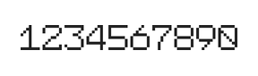 7×9数字点阵字体 ddN79AB1294