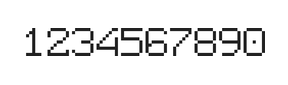 7×9数字点阵字体 ddN79AB1297