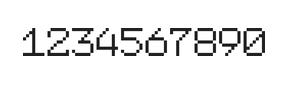 7×9数字点阵字体 ddN79AB1303