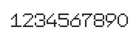 7×9数字点阵字体 ddN79AB1317